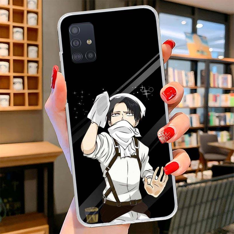 Attack Levi Cover Phone Case For Samsung Galaxy A12 A22 A32 A52 A72 A02S Phone Case Note 20 Ultra 10 S10 Plus A51 A71 A50S A20S