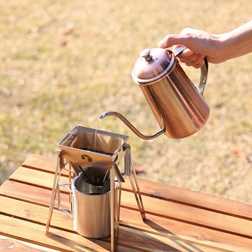 Captain Stag (CAPTAIN STAG) Coffee Pot, Argo, Bronze, UW-3578, 780ml Full Capacity