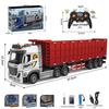 Remote Control Children's Alloy Truck with Music: Double-decker Transport, Openable Doors, Container, Oil Tank, Freight Toy.