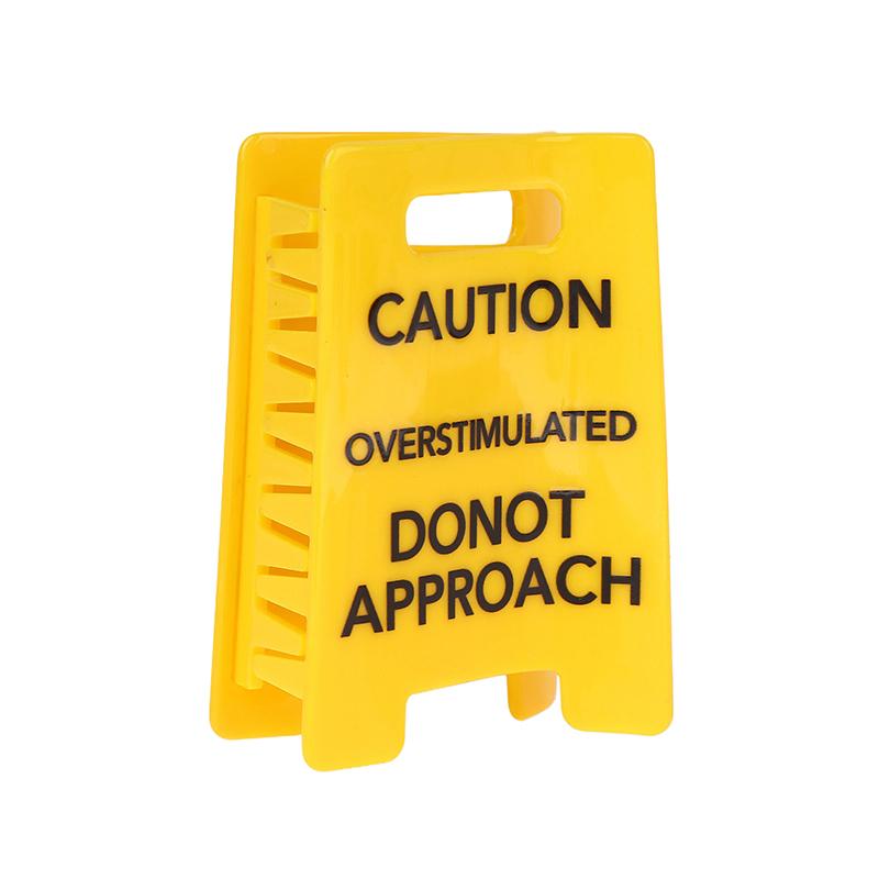 Overstimulated Caution Sign Hair Claw Clip,Yellow Caution Hair Clip,Do Not Approach Sign Hair Claws Hair Clips,Funny Gag Gift Fo