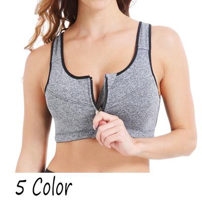 Sports Bras Women Zipper Push Up Vest Underwear Shockproof Breathable Gym Fitness Athletic Running Yoga Sport Tops