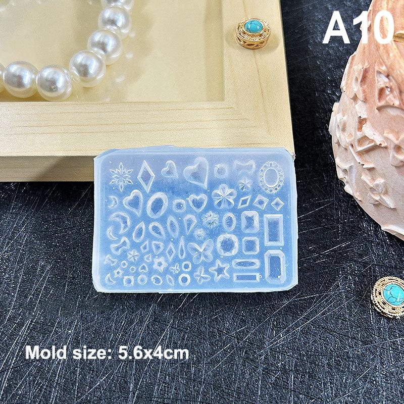3D Silicone Nail Art Mold Cartoon Cute Dog Bear Cake Bread Relief Carving Diy Design Nail Parts Charm Decorations Manicure Tool