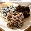 Faux Rabbit Fur Faux Fur Scarf Cross Design Thicken Scarf Korean Style Winter Scarf  For Women