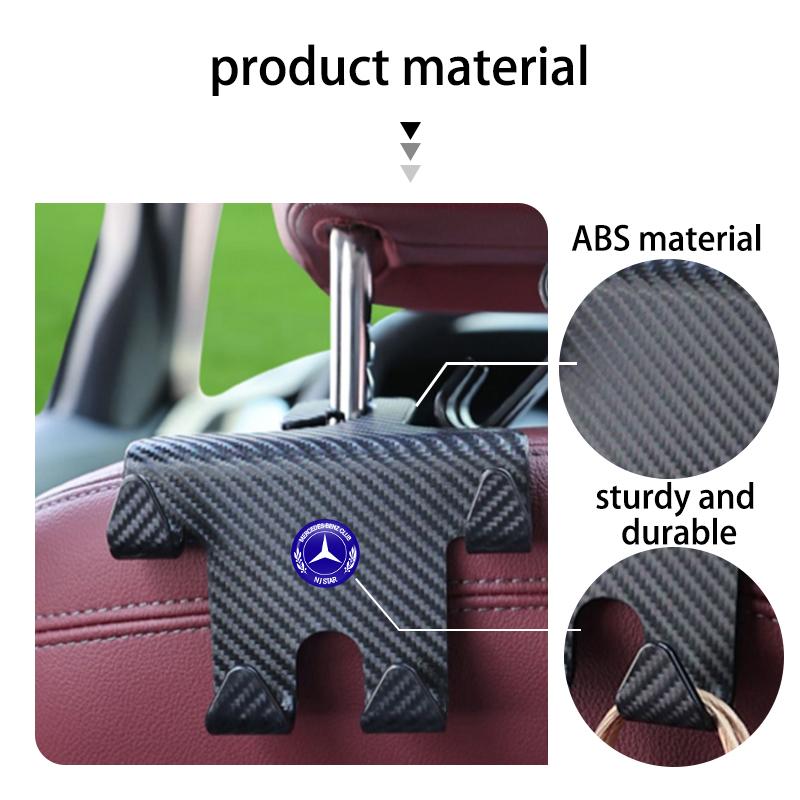 Car Seat Back Hook Hanger Headrest Mount Storage Holder For Mercedes Benz CLK GLC W212 C200 C300 W203 W204 W205 W169 W176 GLC BG1