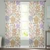 Flowers Foliage Sheer Curtains For Living Room Bedroom Kids Room Tulle Window Treatment Drapes
