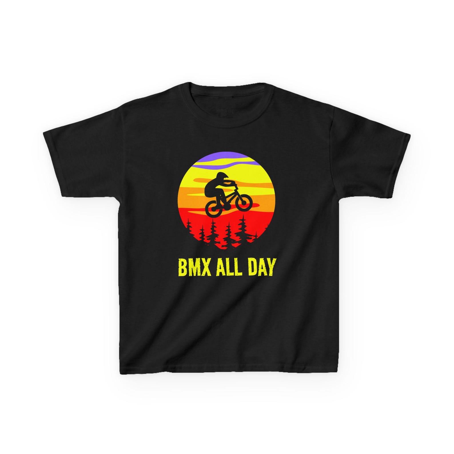 Kids BMX Tee: Adventure Rider Heavy Cotton T-Shirt 3XL