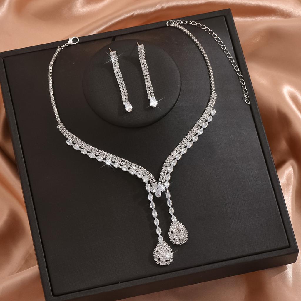 Necklace Set Earrings Jewelry Set Banquet Dress Set Chain Fashion Bridal Jewelry