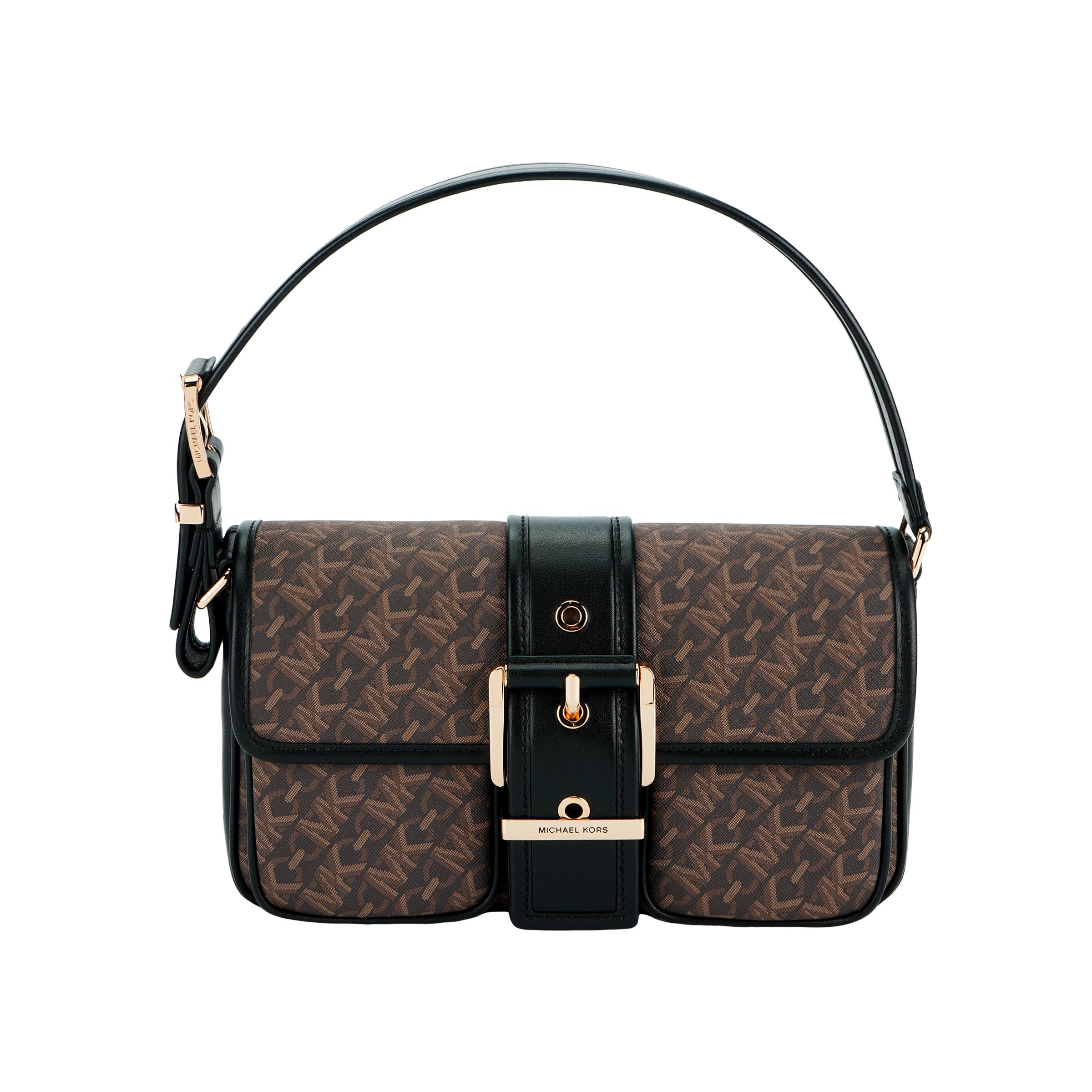 

Michael Kors MK Colby Adjustable Shoulder Strap Faux Leather And Cowhide Tote Shoulder Bag Women bags Gold Dark-Brown Black 30S4GBAL2V-30S4GBAL2V Basic Set (Bag+Dust Bag)