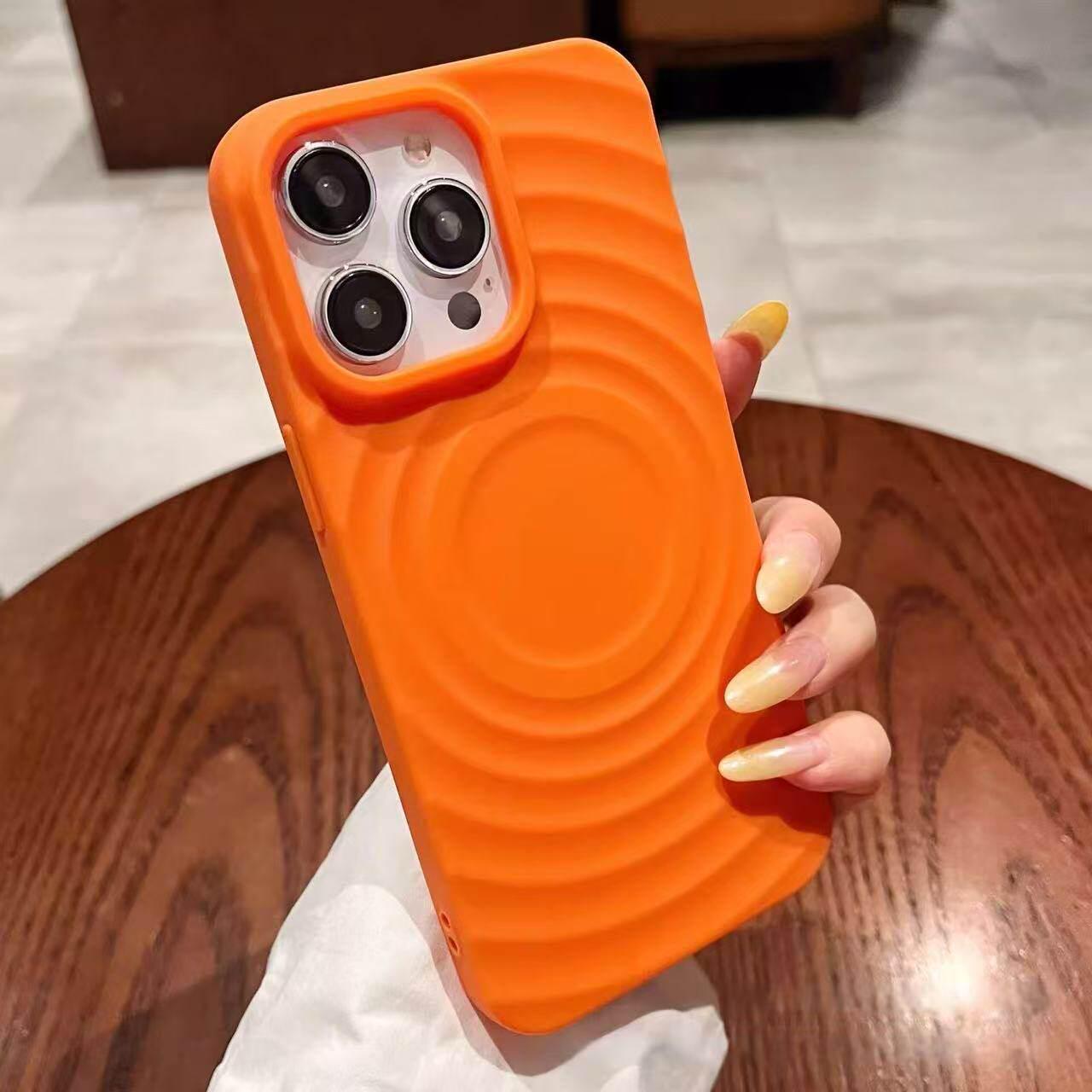

Frosted Anti-Drop Soft Case for iPhone 17 Pro Max - Full Coverage, No Magnetic Suction, Simple Design iPhone 15 помаранчевий