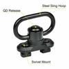 Support Pivotant pour Bretelle QD 1,25" Robuste à Détachement Rapide Bouton Poussoir Pivots pour Bretelle à Deux Points Pivotant à 360° Facile à Monter QD Sling2