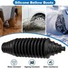 Inner Tie Rod Boot Kit, 2PCS Universal Adjustable Car Tie Rod Boot with Bellow C