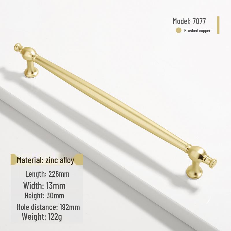 French Modern Gold Zinc Alloy Cabinet Handle