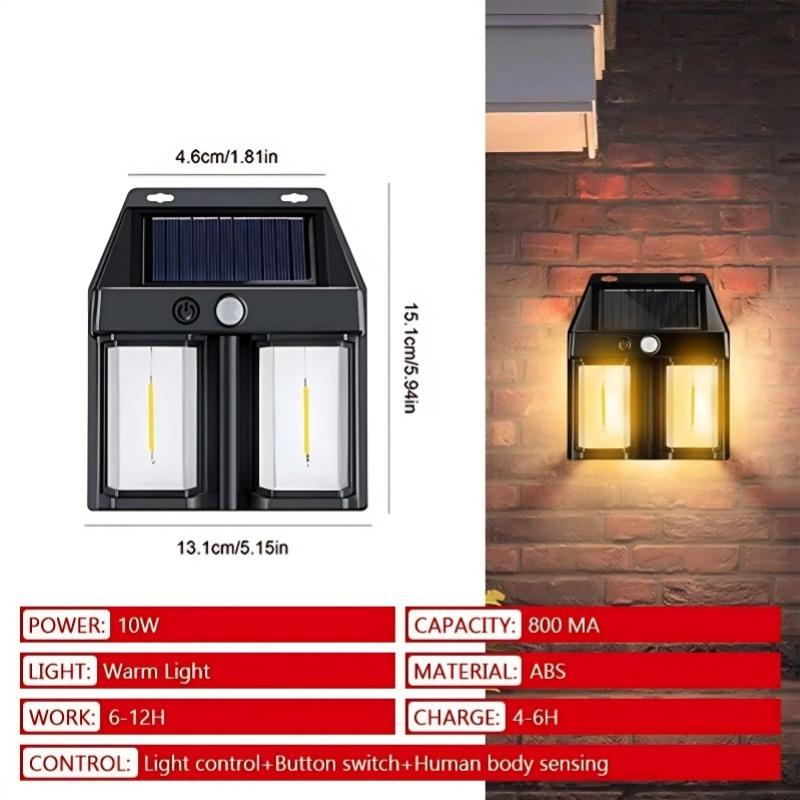 New Solar Tungsten Filament Lamp Outdoor Waterproof Intelligent Induction Wall Lamp Courtyard Garden Villa Lighting Night Light