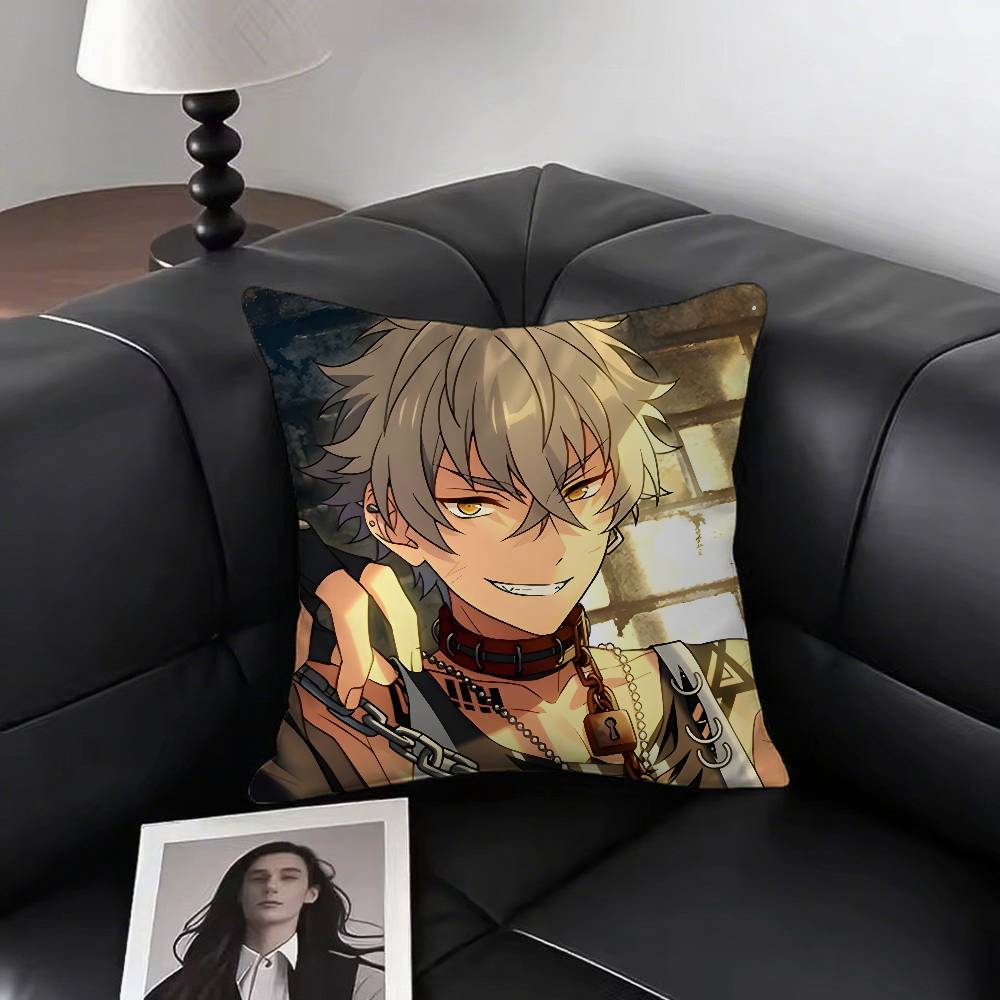 1pc Koga Ogami Pillow Case Fashion Square Pillowcase Bedroom Sofa Room Ins Decoration Leisure
