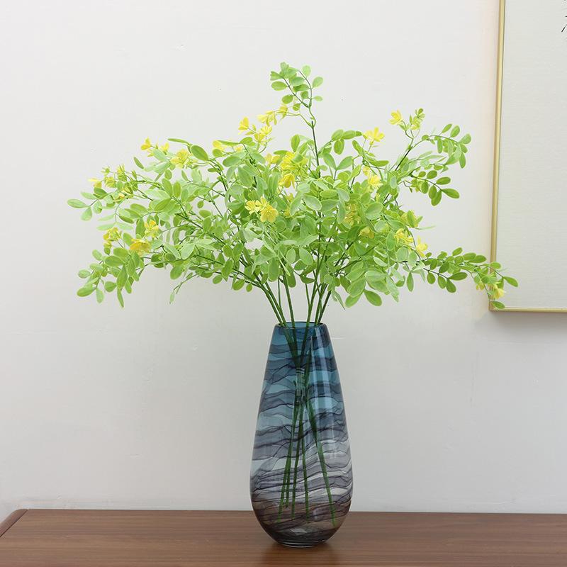 Имитация стены из растений Мягкий клей на ощупь Листья акации Окно отеля Украшения — фото 3