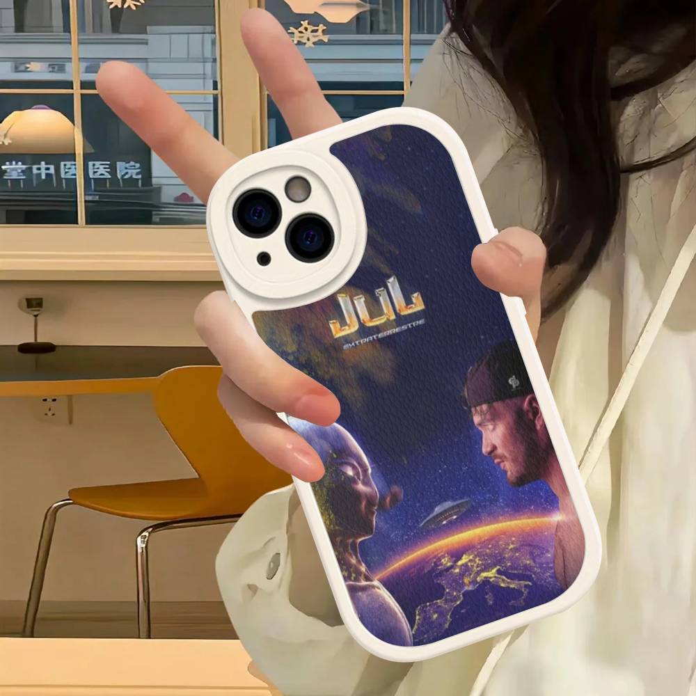 Rapper JuL C'est Pas Des Lol For IPhone 16 15 14 16E 13 12 11 Pro Max Plus Phone Leather Case