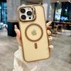 Matte Transparent Solid Color Camera Lens Stand Magnetic Charge Bumper Phone Case For iPhone 17 Air 16 PM 15 Plus 14 13 12 11 Pro Max Protective Cover
