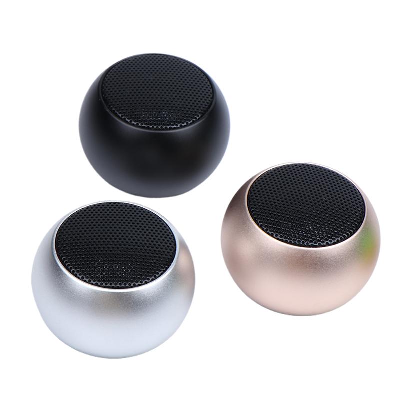 M3 High Quality Bass Mini Led Plating Loud Outdoor Sports Portable Round Small Wireless Speaker For Mobile Phone