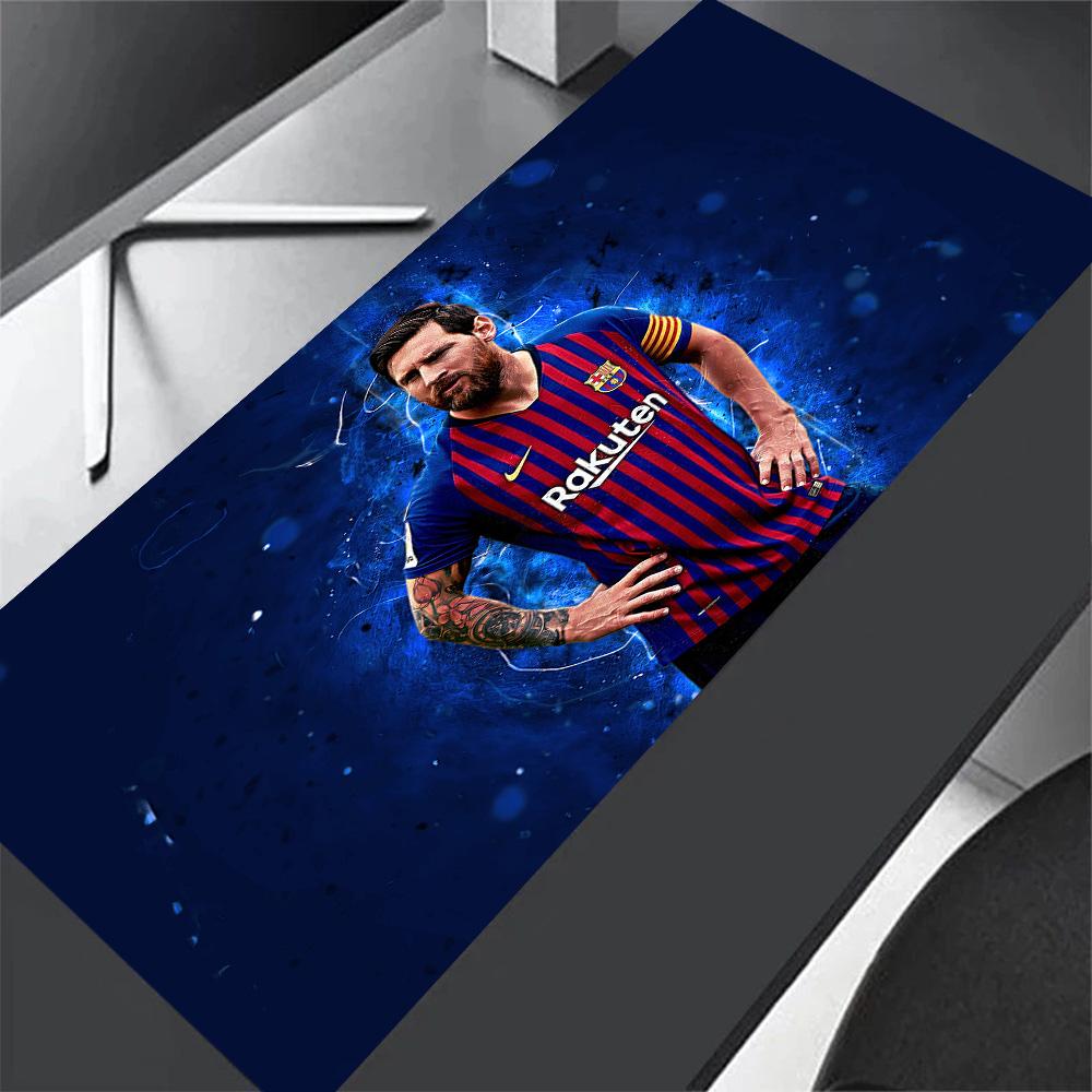 Leo Messi's Barcelona Glory Large Mouse Pad Keyboard Pad Computer Desk Keyboard Mat Non-Slip Rubber Bottom Office Desk Accessory