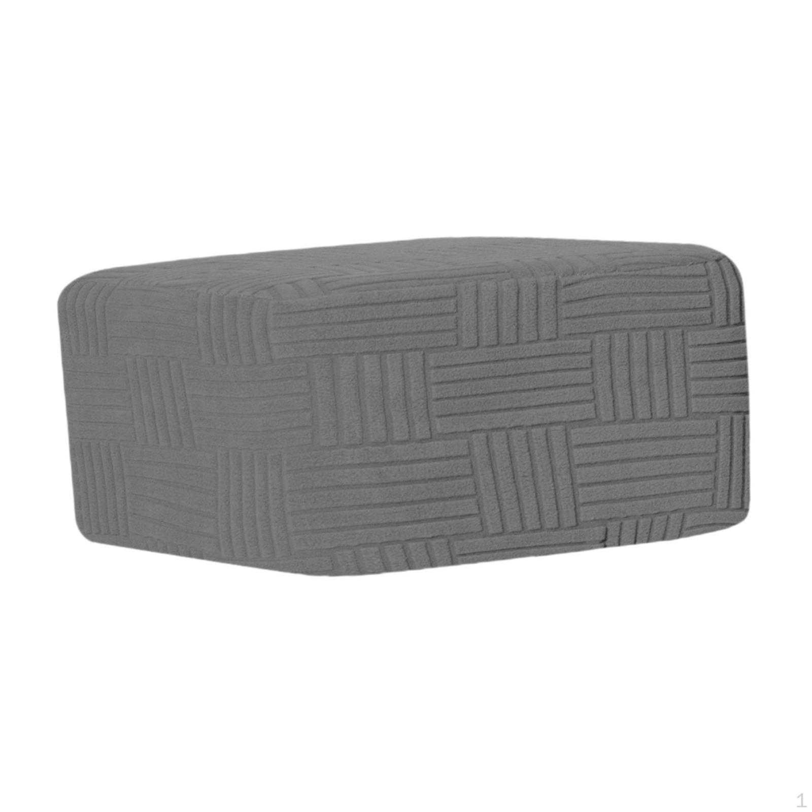 Чехол для пуфика подставка для ног Практичный Модный Удобный Эластичный Накидка Табурет Light Gray L 2698₽