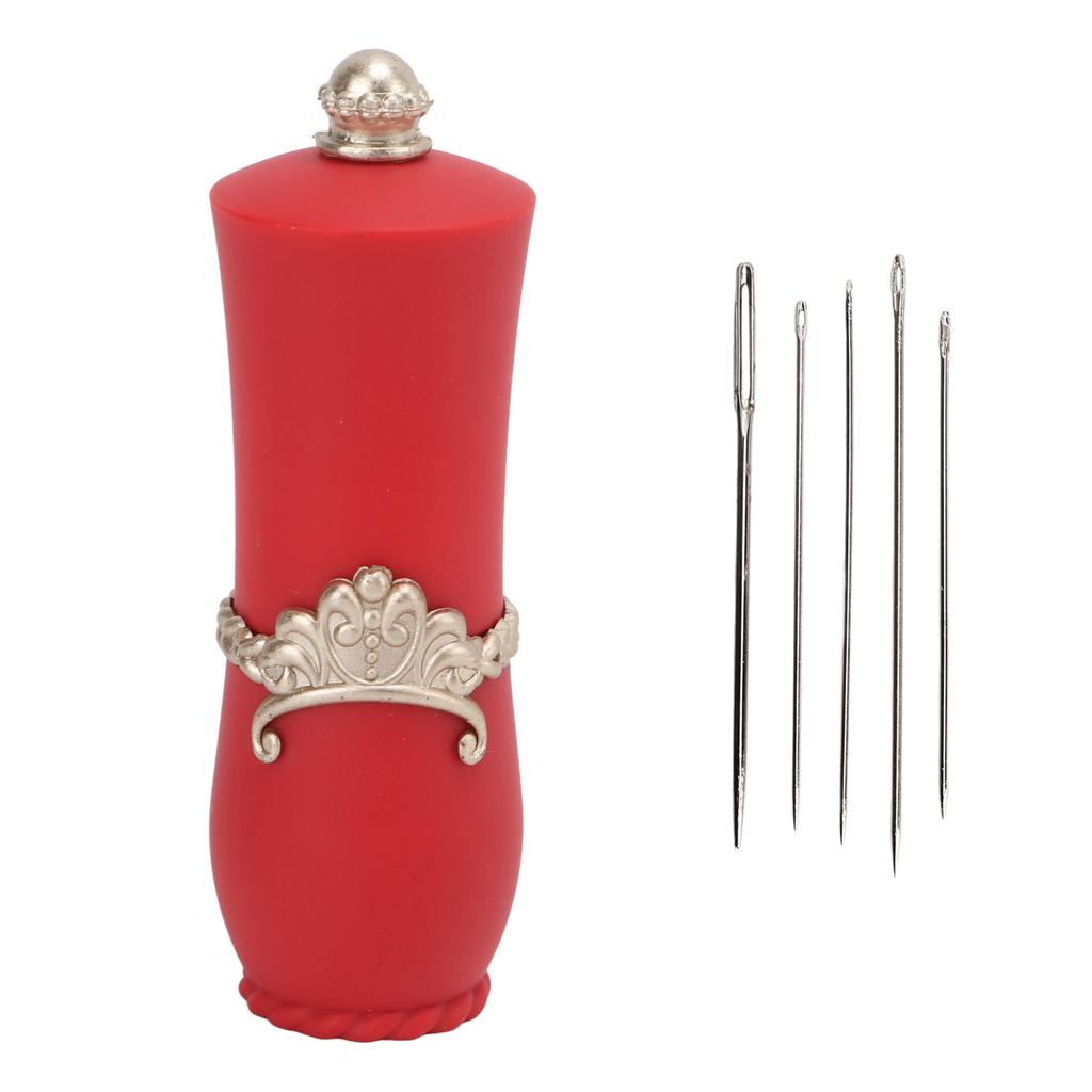 Nadelkissen, Lippenstiftform, exquisites, schönes, einziehbares Design, tragbare Haushaltsnadel