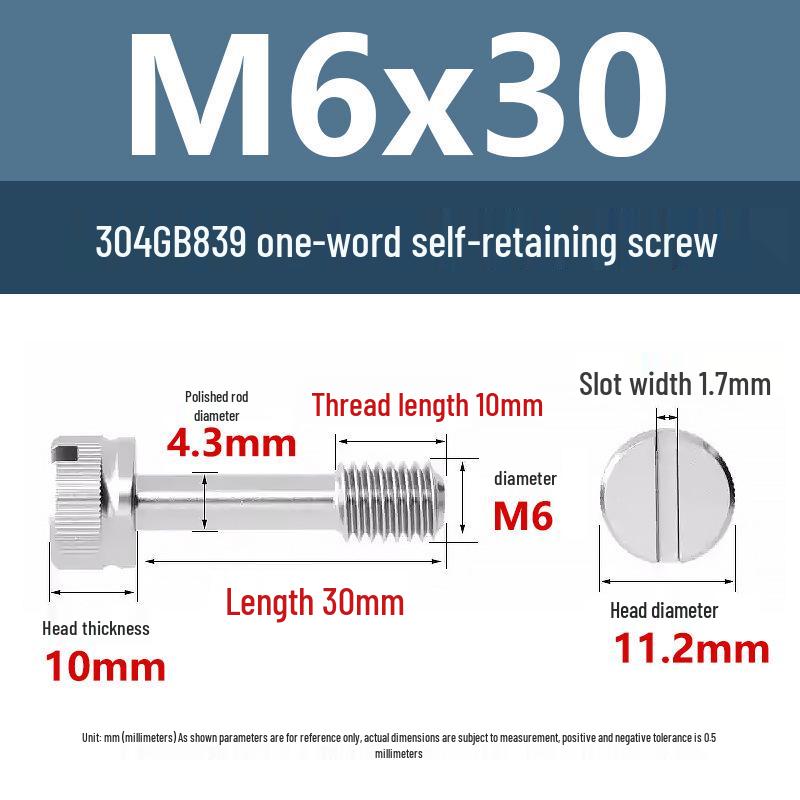 Yigu 304 Anti-Loosening Knurled Head Captive Screw with Anti-Slip Design