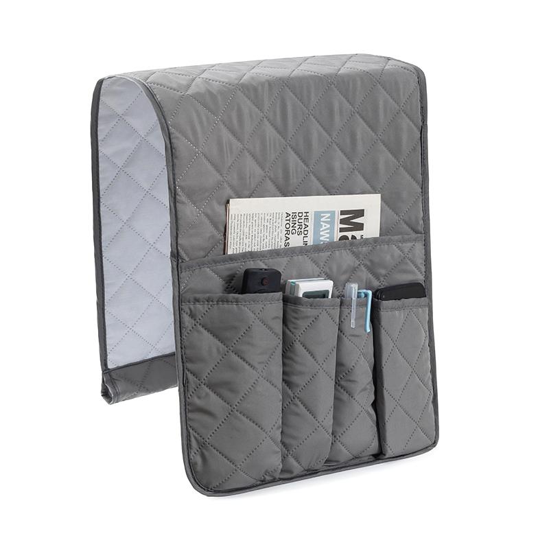 Sofa Armrest Organizer With 5 Pockets And Cup Holder Tray Couch Armchair Hanging Storage Bag For Tv Remote Control Cellphone