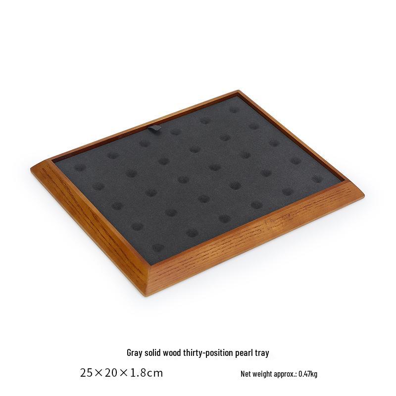 Ya Yu Holz Edelstein Präsentations- und Aufbewahrungstablett für Schmuck und Perlen