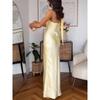 Women's Clothing Diagonal Shoulder Lace-up Sleeveless Slim-fitting Solid Color Dress Fashionable and Simple Women