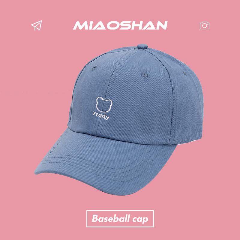 Embroidery Cute Bear Baseball Cap Korean Style Adjustable Cotton Sun Hat