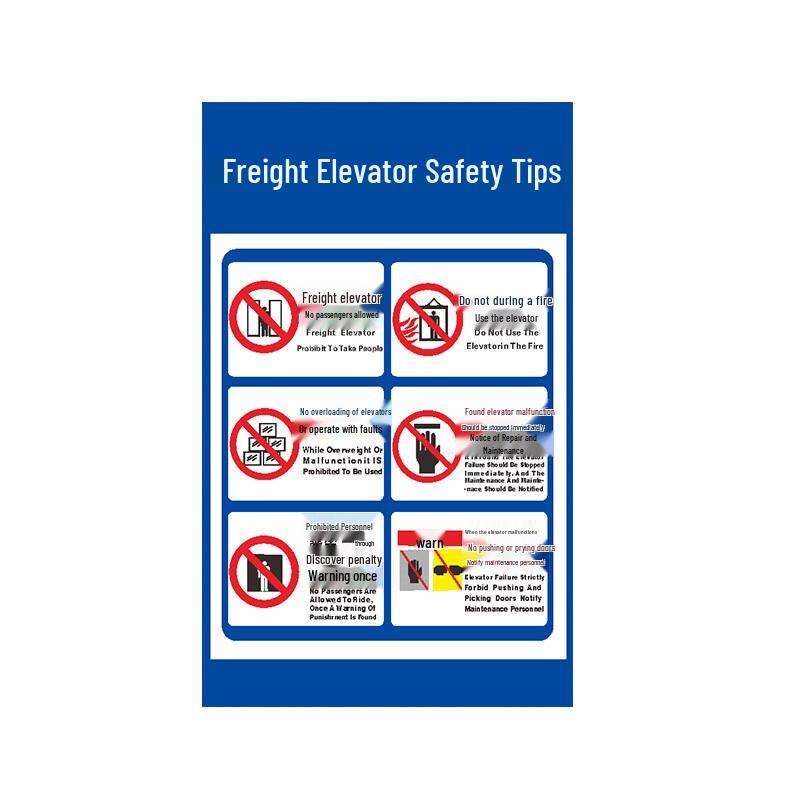 Elevator and Escalator Safety Warning Stickers Standard
