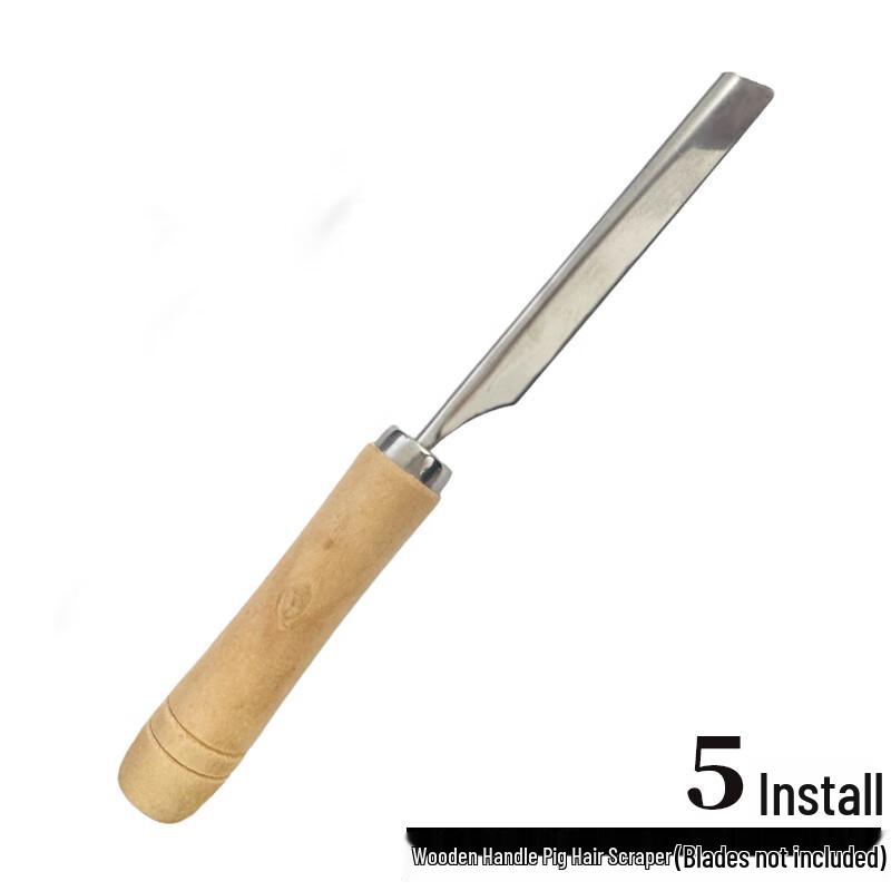 Wooden Handle Pig Hair Scraper Knife Set