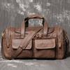 Bolso de Mano de Cuero Crazy Horse Bolso Cruzado de Hombro de Cuero Genuino Bolso de Viaje de Piel de Vaca para Viajes Cortos