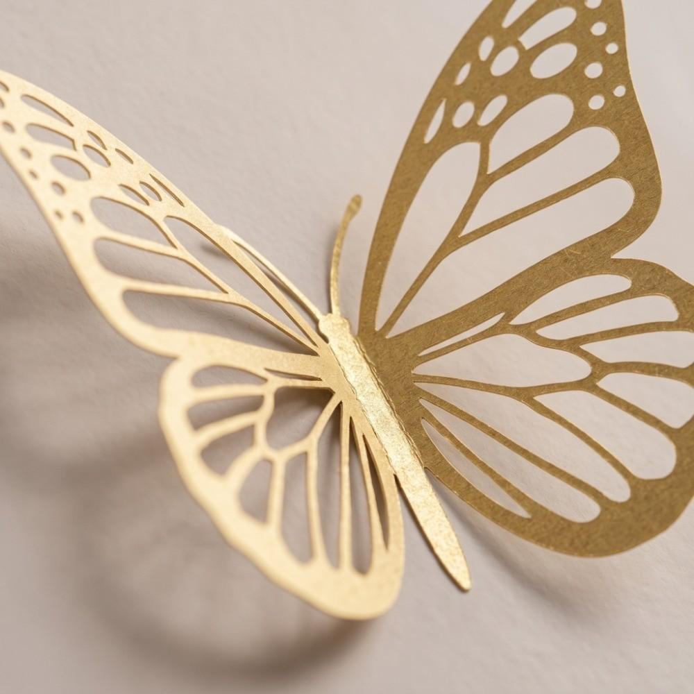 72Pcs 3 sizes Butterfly Wall Stickers Easy Cleaning 3D Butterfly Wall Decor Home Decor