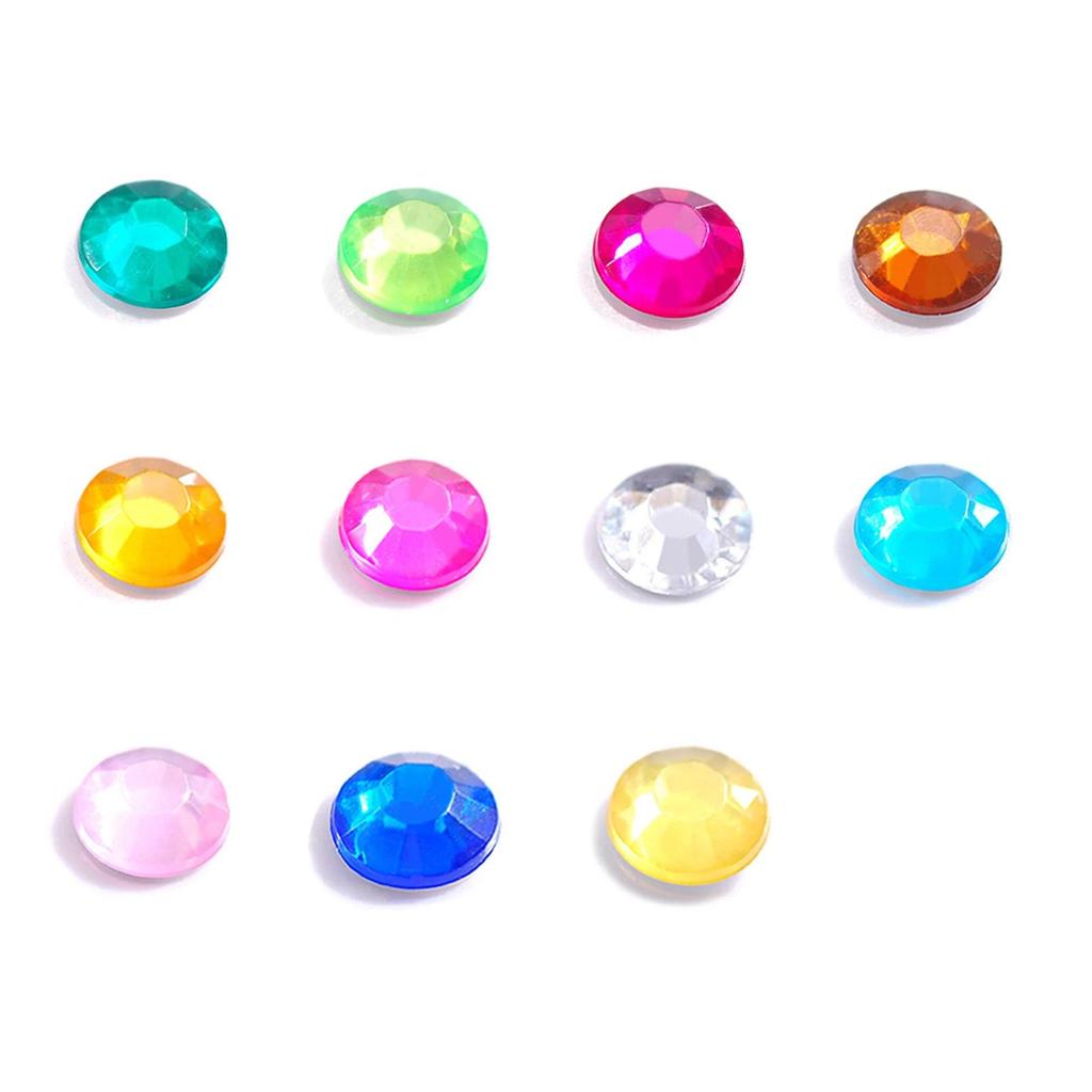 Color Acrylic Rhinestones Sticker for Eyes DIY Party Face Forehead Eyse Makeup Crystal Self-adhesive Tattoo Sticker Nail Sticker