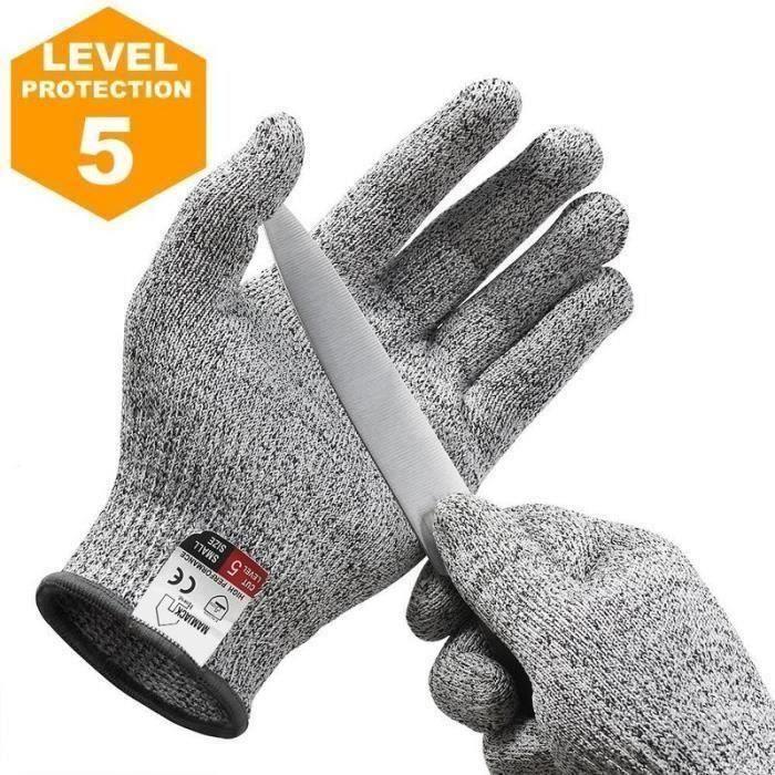 Schnittfeste Handschuhe, Küchen- und Heimwerker-Schutz, 1 Paar - Größe S