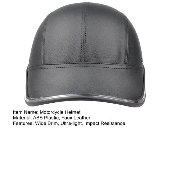 Motorcycle Half Helmet Impact Resistant Wide Brim Design High Strength Soft Liner Shockproof Adjustable Bike Motorcycle Half Helmet