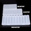Plastic Transparent Battery Case for AAA AA 18650 10 Slot Large Capacity Case Batteries Portable Travel Storage Office Organizer