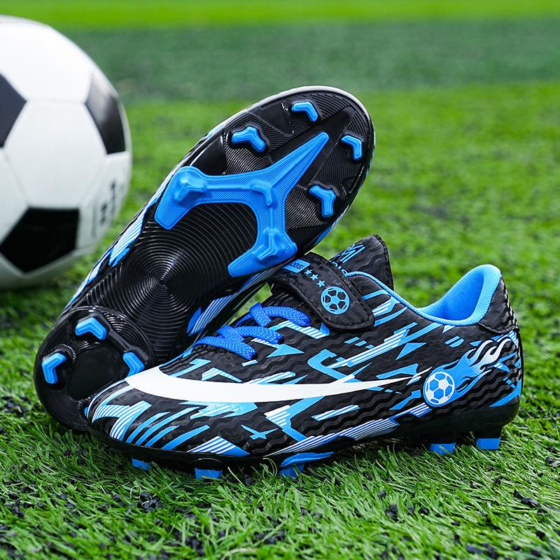 Children's new football shoes Broken nails Long nails Broken nails Rotary buckle Grass student game football shoes Small size football shoes