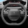 Leder Auto Lenkradabdeckung für Peugeot 3008 4008 5008 GT 2017 2018 - 2024 Atmungsaktiv Rutschfest Car-Styling Auto Zubehör