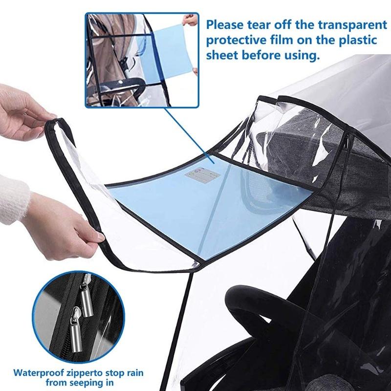 Transparent Barnvagn Regnskydd Universellt Vattentätt Skydd Barnvagn Sittvagn Barnvagn Regnskydd