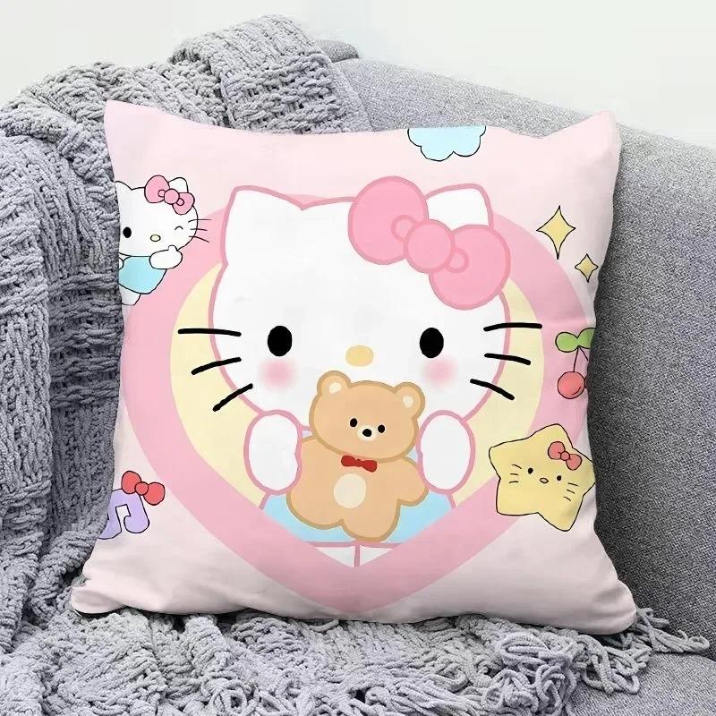 Sanrio Hello Kitty Printed Cushion Cover Sofa Cushion Cover, Cute Girl Bedroom Decoration Kawaii Sweet Cool Girl Room Decoration