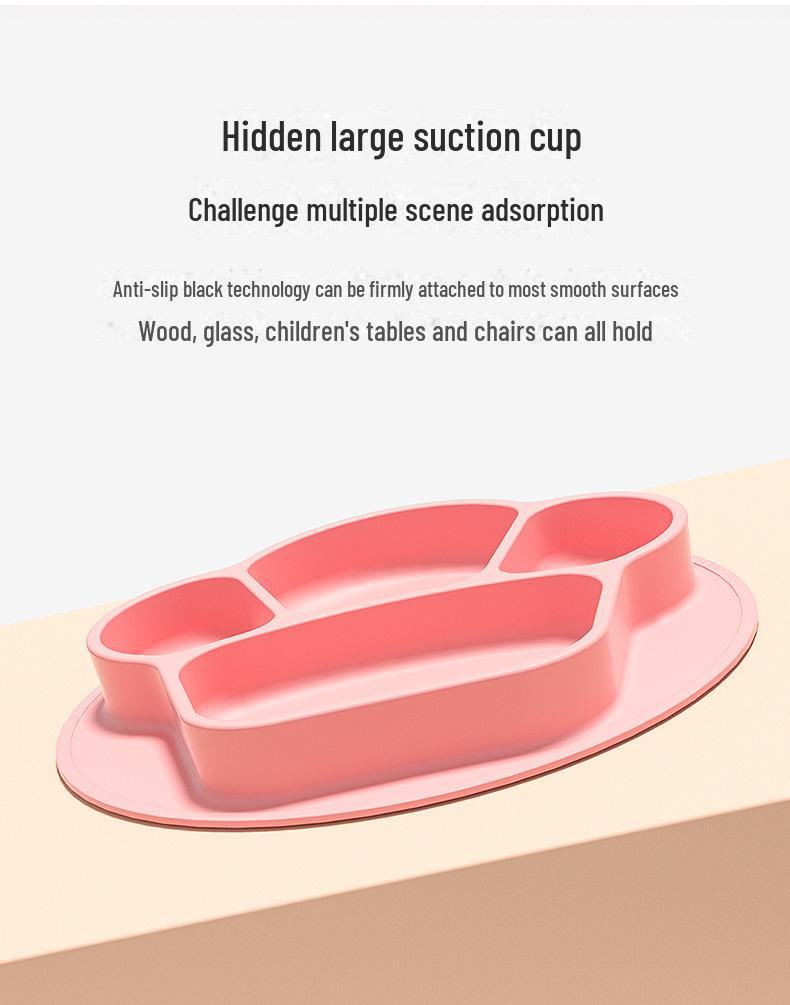 Silicone Suction Cup Divided Baby Plate & Bowl Set for Toddlers