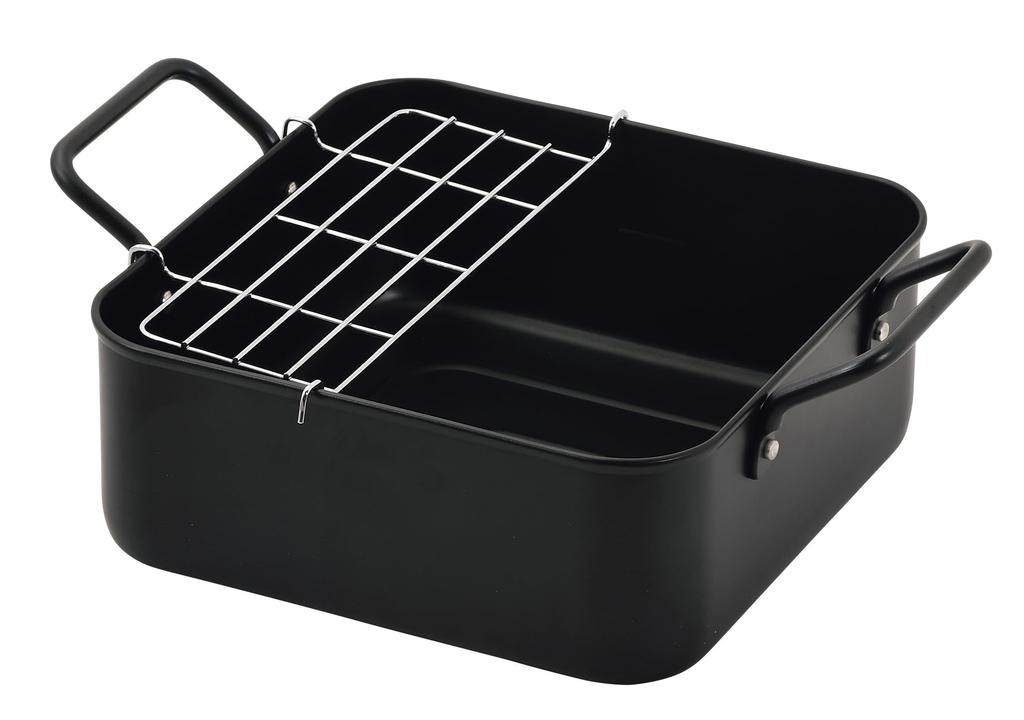 Perl-Metall Tempura 20 x 20 mit IH-Topf, cm, Sieb, Quadratisch, Kompatibel, Eisen, Breit, HC-804