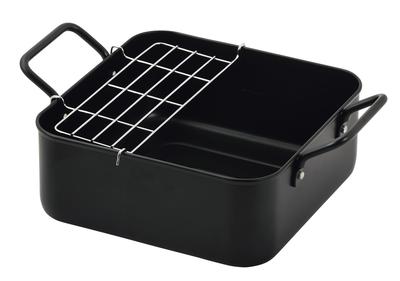 Pearl Metal Tempura with Induction Wide Iron HC-804 Pan, 20x20cm, Mesh, Square, Compatible,