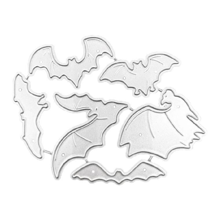 Хэллоуин Летучие Мыши Металлические Вырубки Шаблон для Тиснения Трафарет Скрапбукинг DIY 1