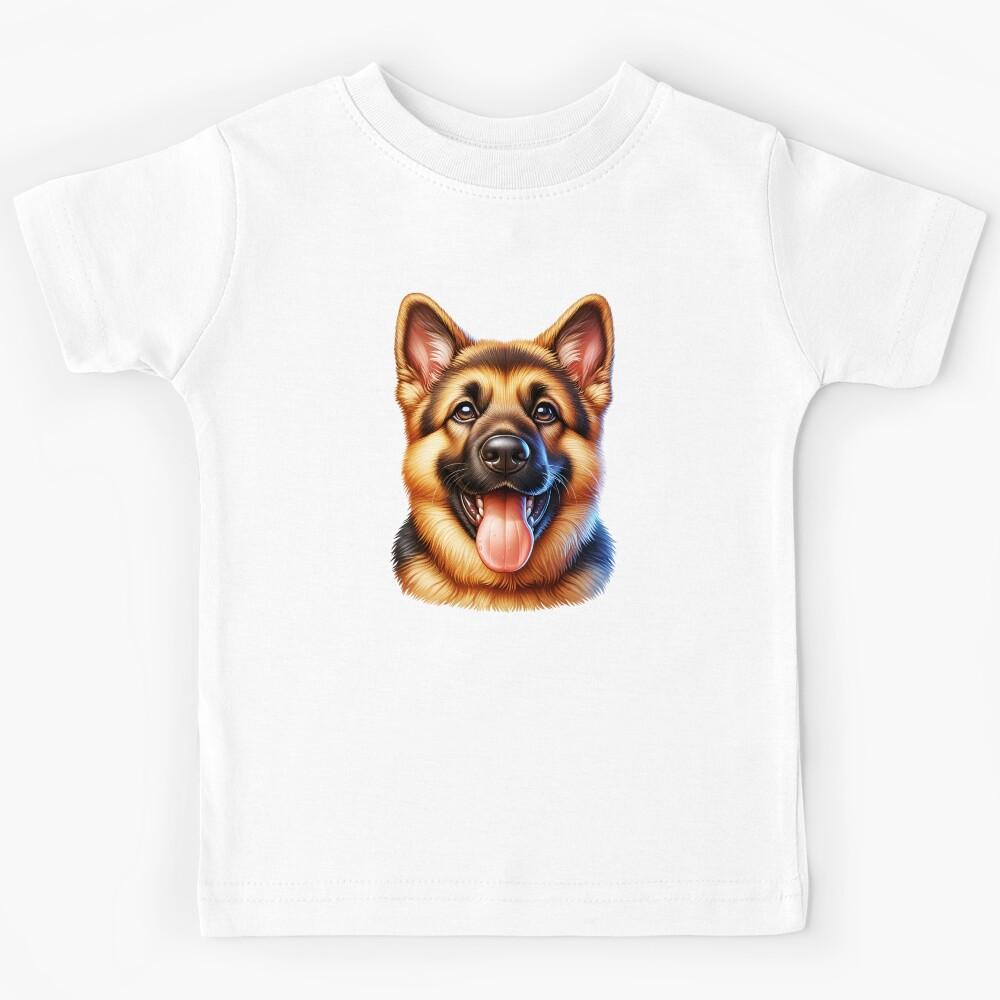 Cute German Shepherd Face Kids T-Shirt 170