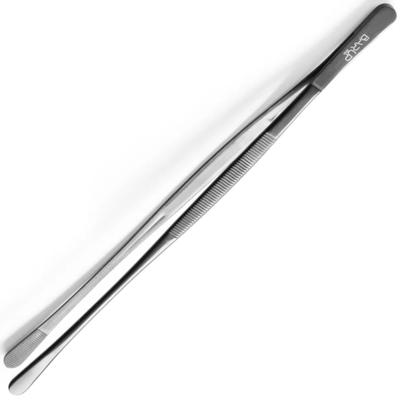 Kitchen Tweezers with Round Tips, Coated, 305 Mm, Black