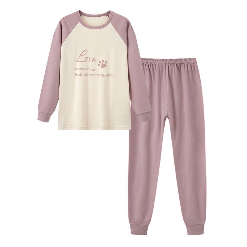 Termounderställ för barn: Bomullsunderställspyjamas för pojkar och flickor för höst och vinter