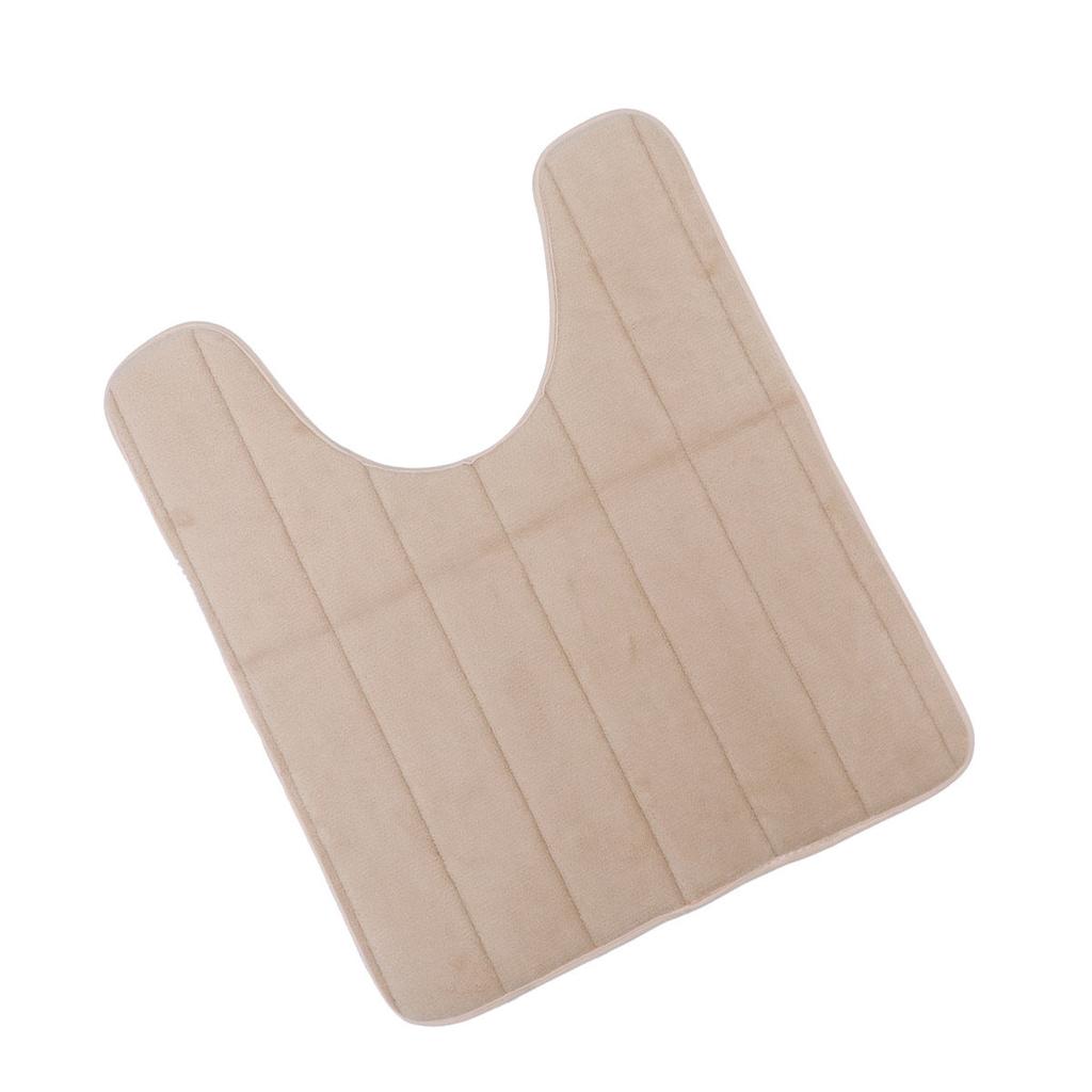 U Shape 50x60 Cotton Toilet Seat Cover Thick Stretchable Washable Universal Warmer Comfort Fit Light Tan Toilet Seat Cover